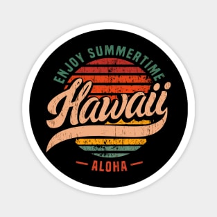 Hawaii vintage sun lettering aloha Magnet